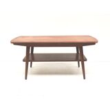 Vintage teak coffee table with a reversible top
