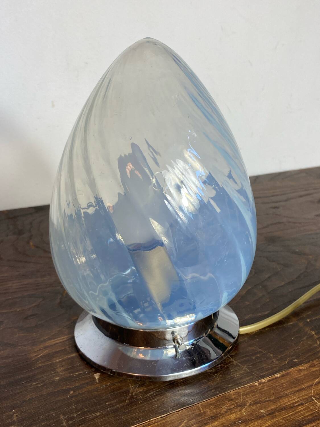 Suspension en verre et métal Art Déco