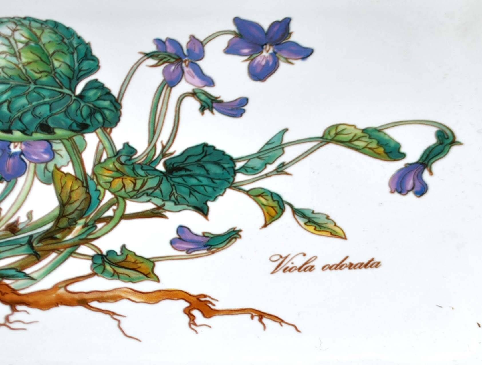 Vintage cake dish - Botanica porcelain platter by Villeroy & Boch "viola odorata"