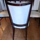 Set of 6 Art Deco chairs in solid mahogany and faux leather. Circa 1940.