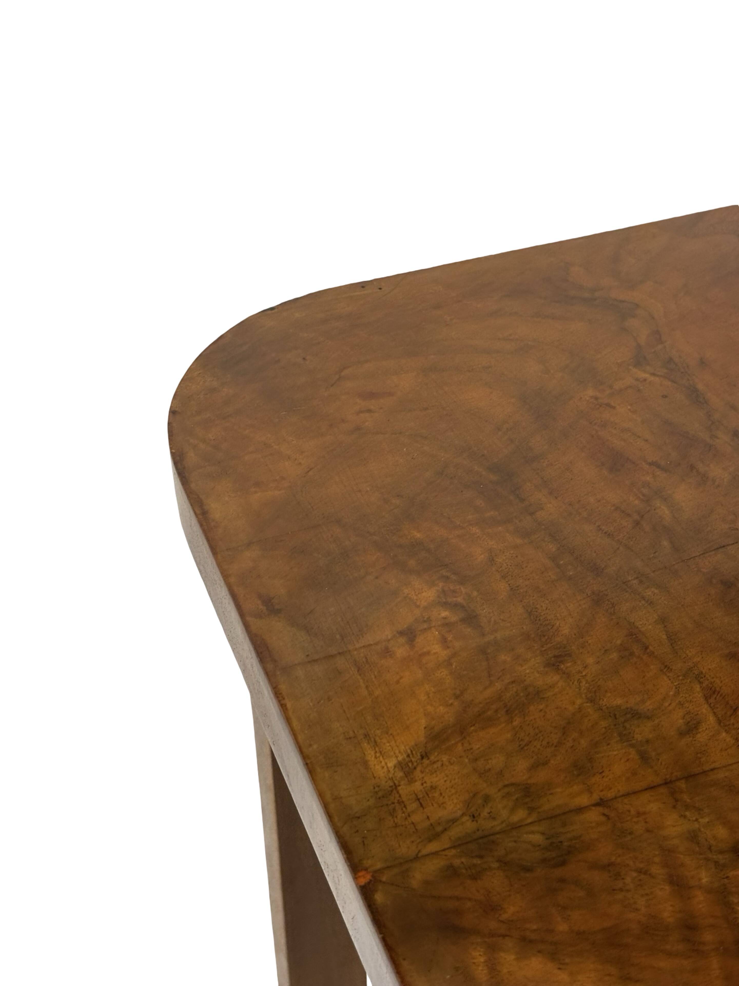 Art Deco side table walnut wood design 30's