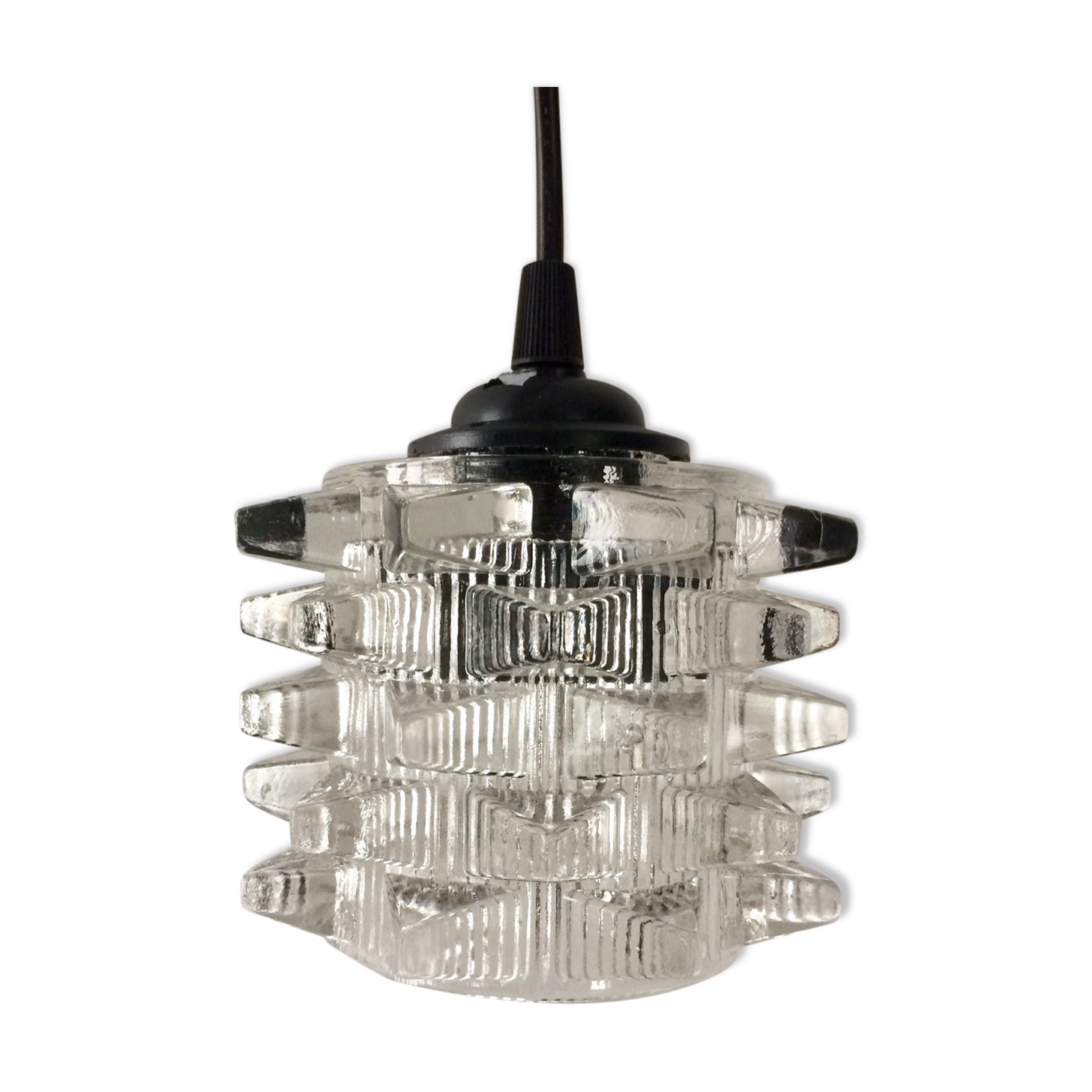 Chiseled glass hanging