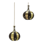 Pair of Midcentury Pendants, Verner Schou, Denmark, 1970s