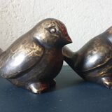 Pair of bronze birds