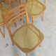 Lot de 10 chaises ton bystrice bois et cannage 1960