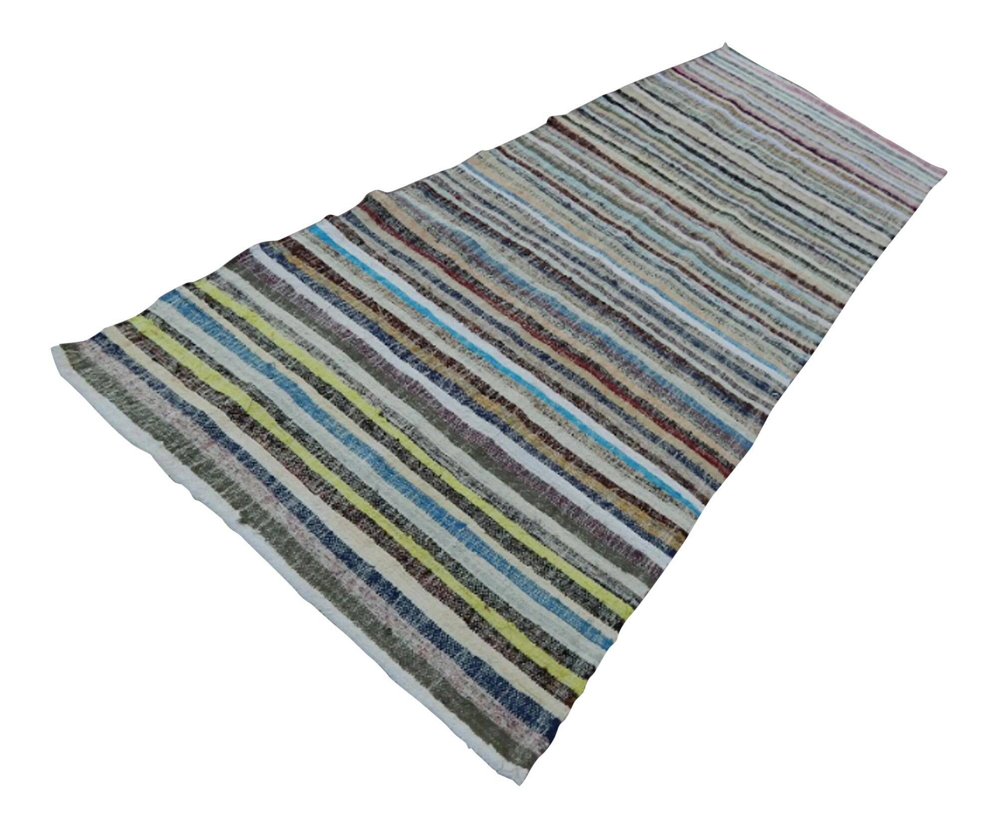 Vintage Turkish hallway rug 120x321 cm