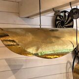 Hammered brass leaf light fixture 80cm