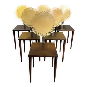 Ensemble de 6 chaises de salle à manger sculpturales italiennes par Marco Mencacci, Milan, années 1990.