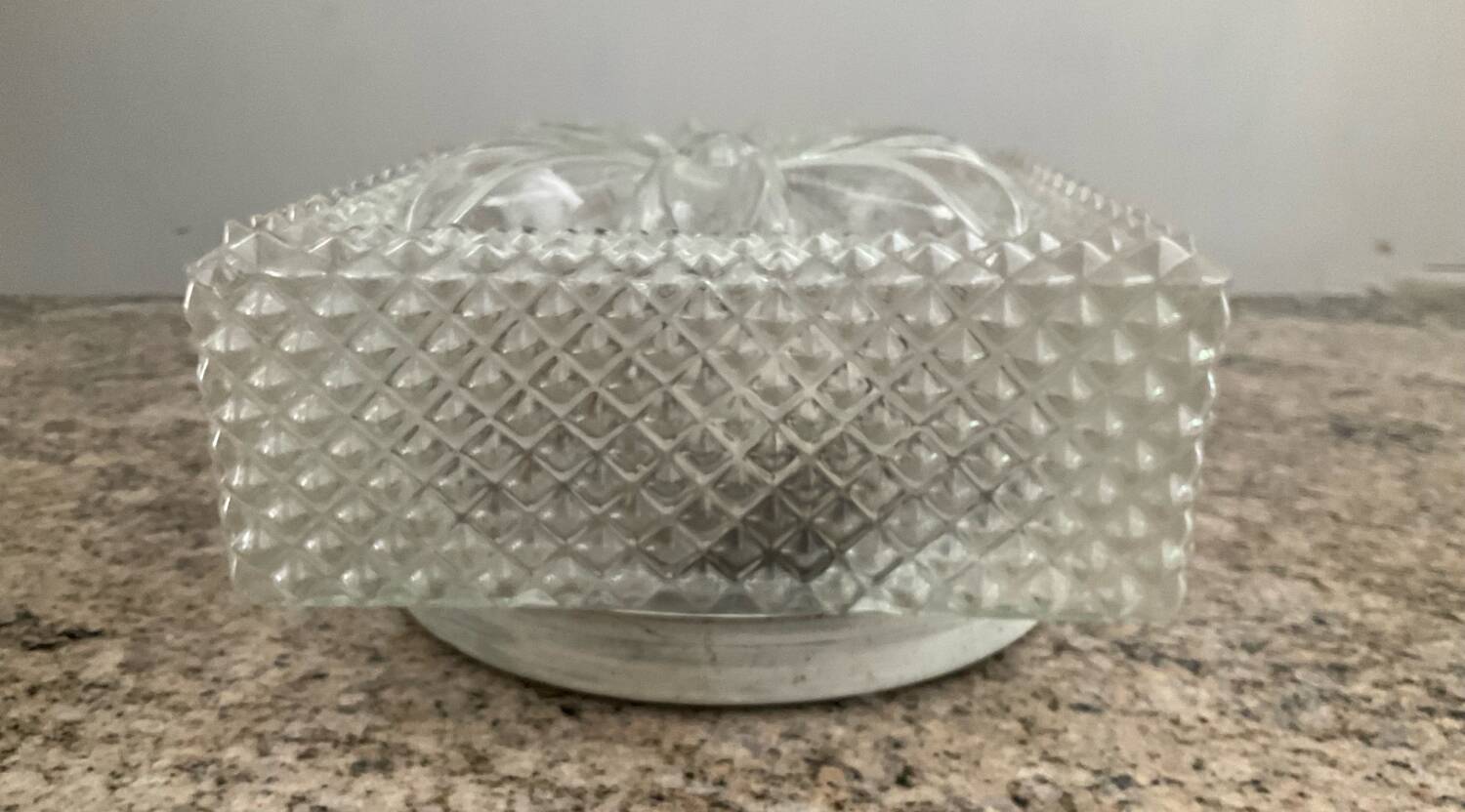 Vintage 70s molded glass wall lamp