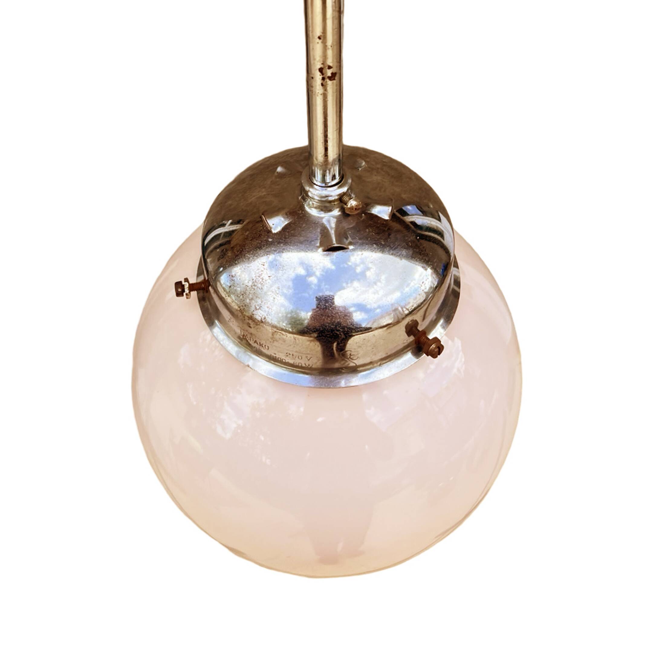 Art Deco Pendant Lamp, Napako, Czechoslovakia, 1940s.