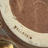 Vintage 1950s ceramic vase with floral decoration - signed Vallauris H 20 cm