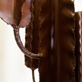 Cactus sculpture in patinated metal with rust effect H:172cm