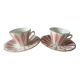 Set of 2 vintage Digoin coffee cups