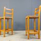 Vintage oak and papercord bar stools, 1960s - vintage bar stools