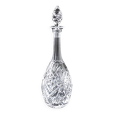 Antique Crystal high Decanter with original Lid with debossed pattern from Sweden early 1900s