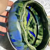 Gilbert metenier signed ceramic bowl // french art deco