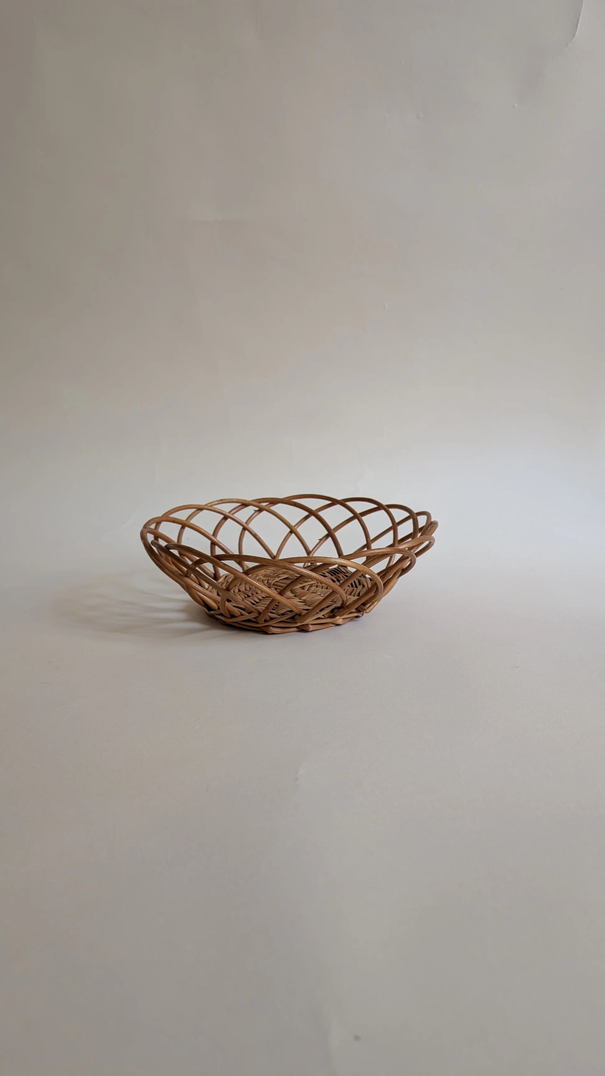 Vintage woven wicker basket