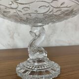 Glass fruit bowl on foot