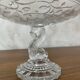 Glass fruit bowl on foot