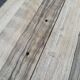 Round extendable dining table with flaps, stripped in raw oak, with 4 extensions.