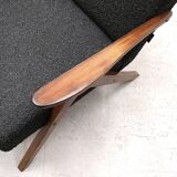 Mid Century Easy Chair Model B - 310 Var in Black Buckle