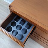 1970s Italian walnut Angelo Mangiarotti 4D series cabinet bar