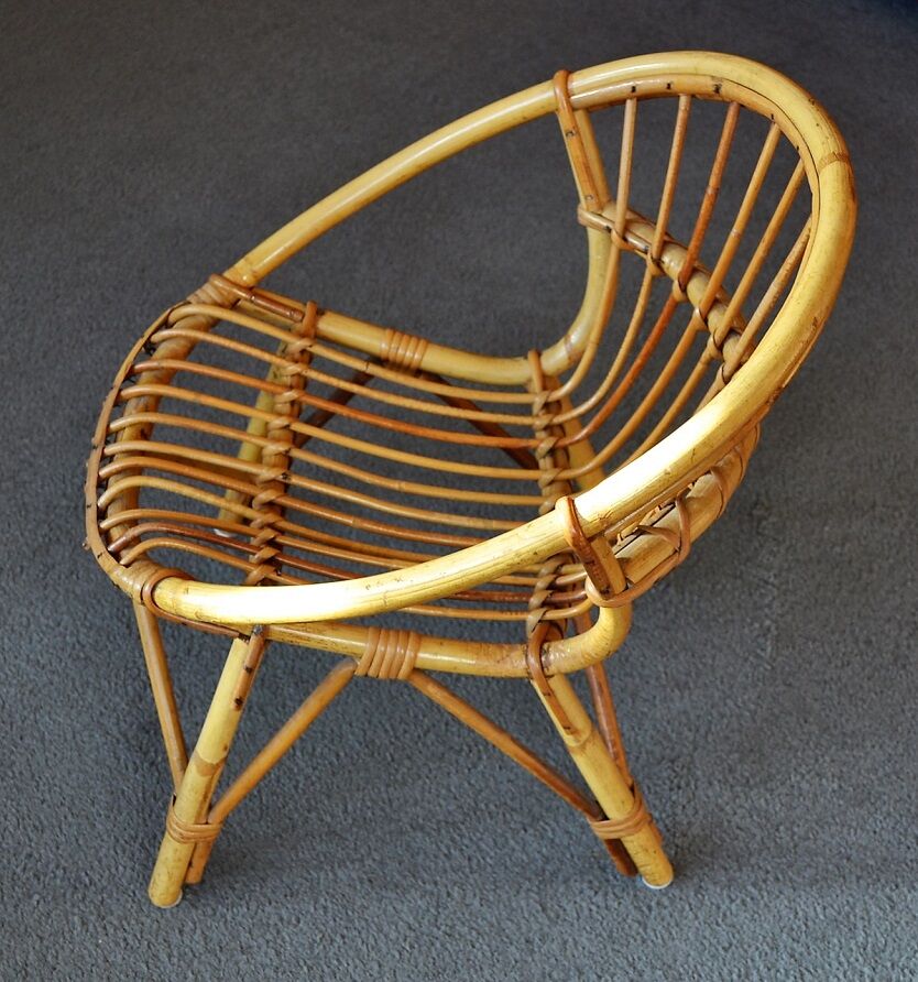 Armchair shell child rattan