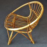 Armchair shell child rattan