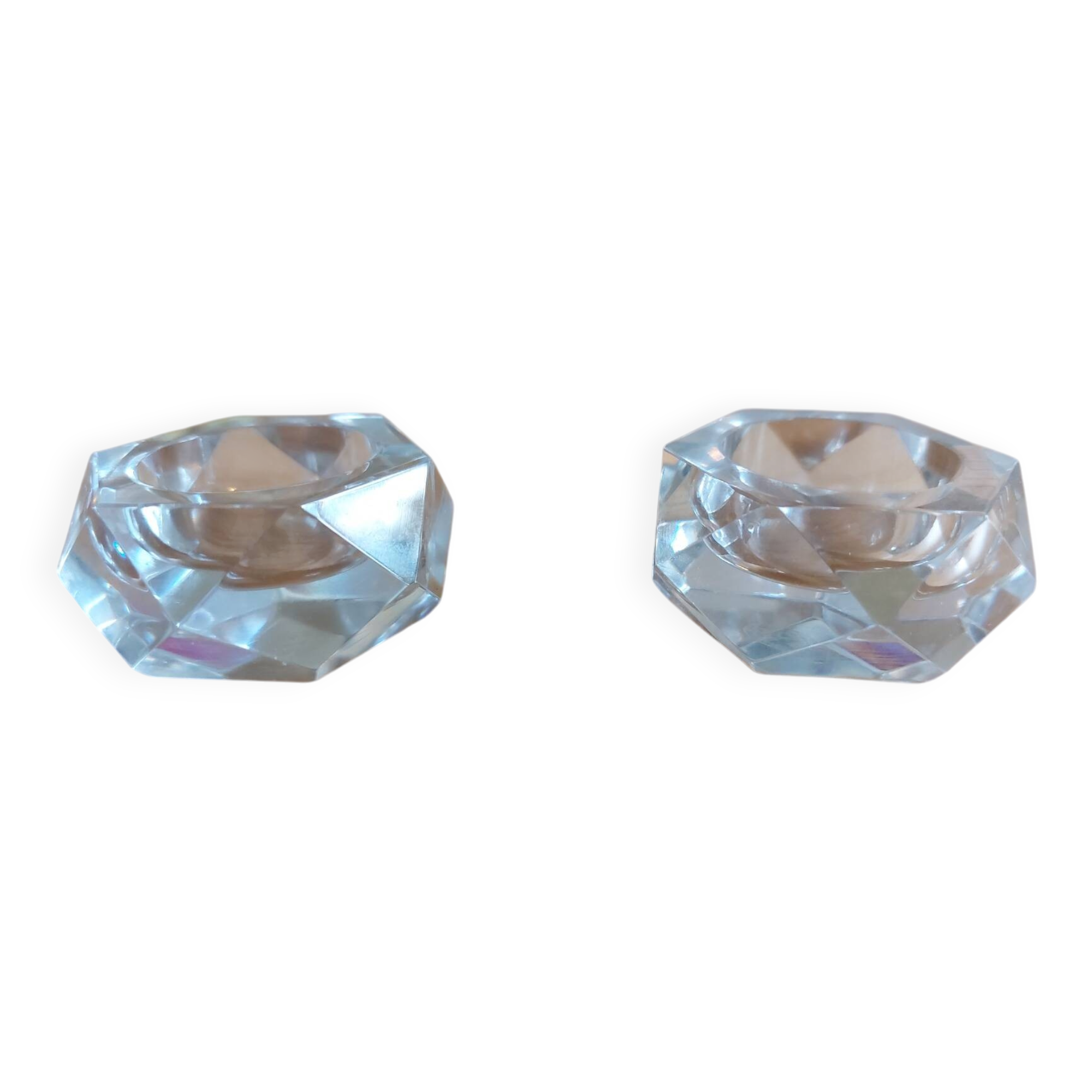 Paire de salières en cristal de Baccarat