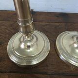Antique pair of brass candlesticks