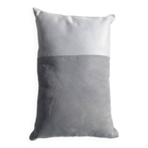 coussin   blanc/gris