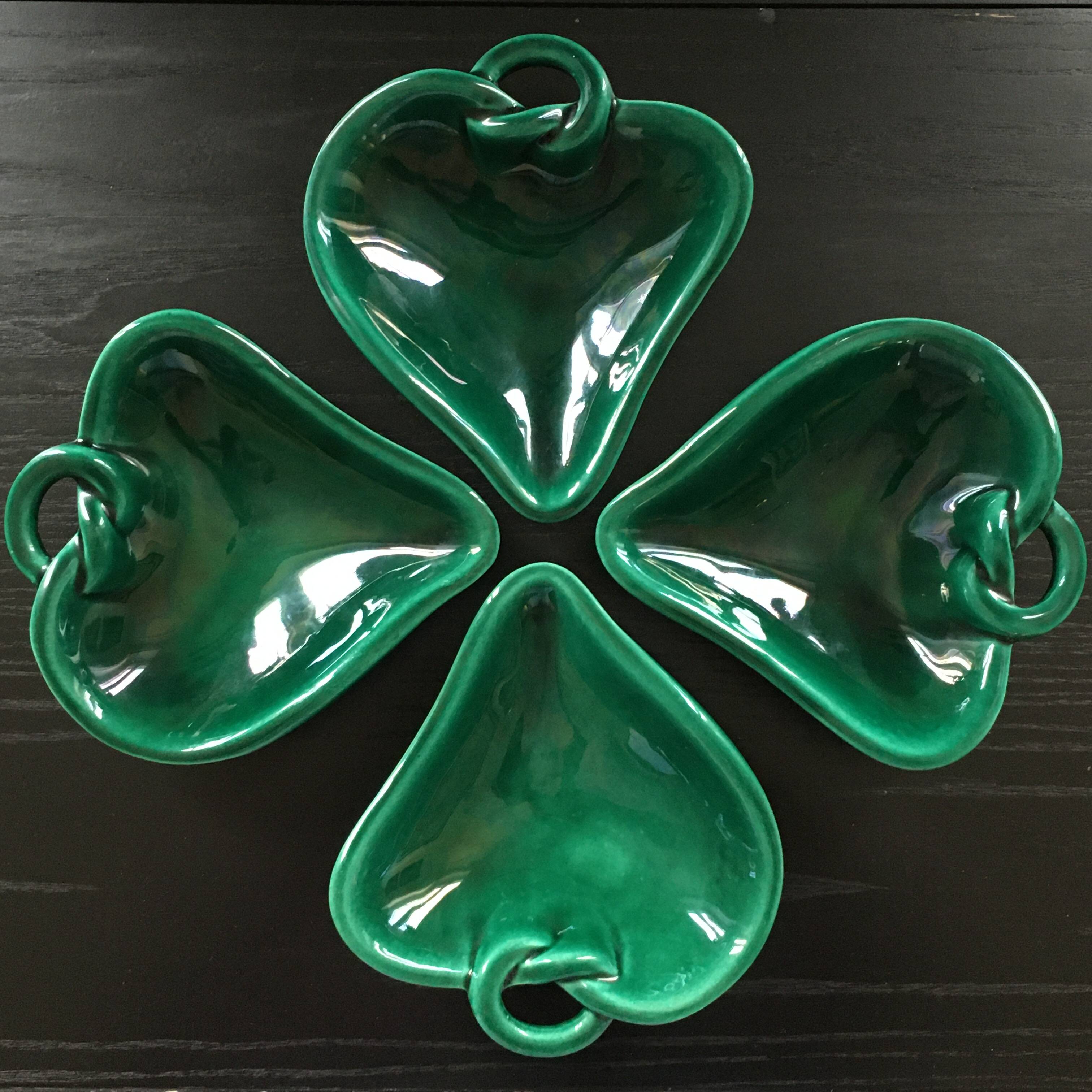 Set of 4 green cups