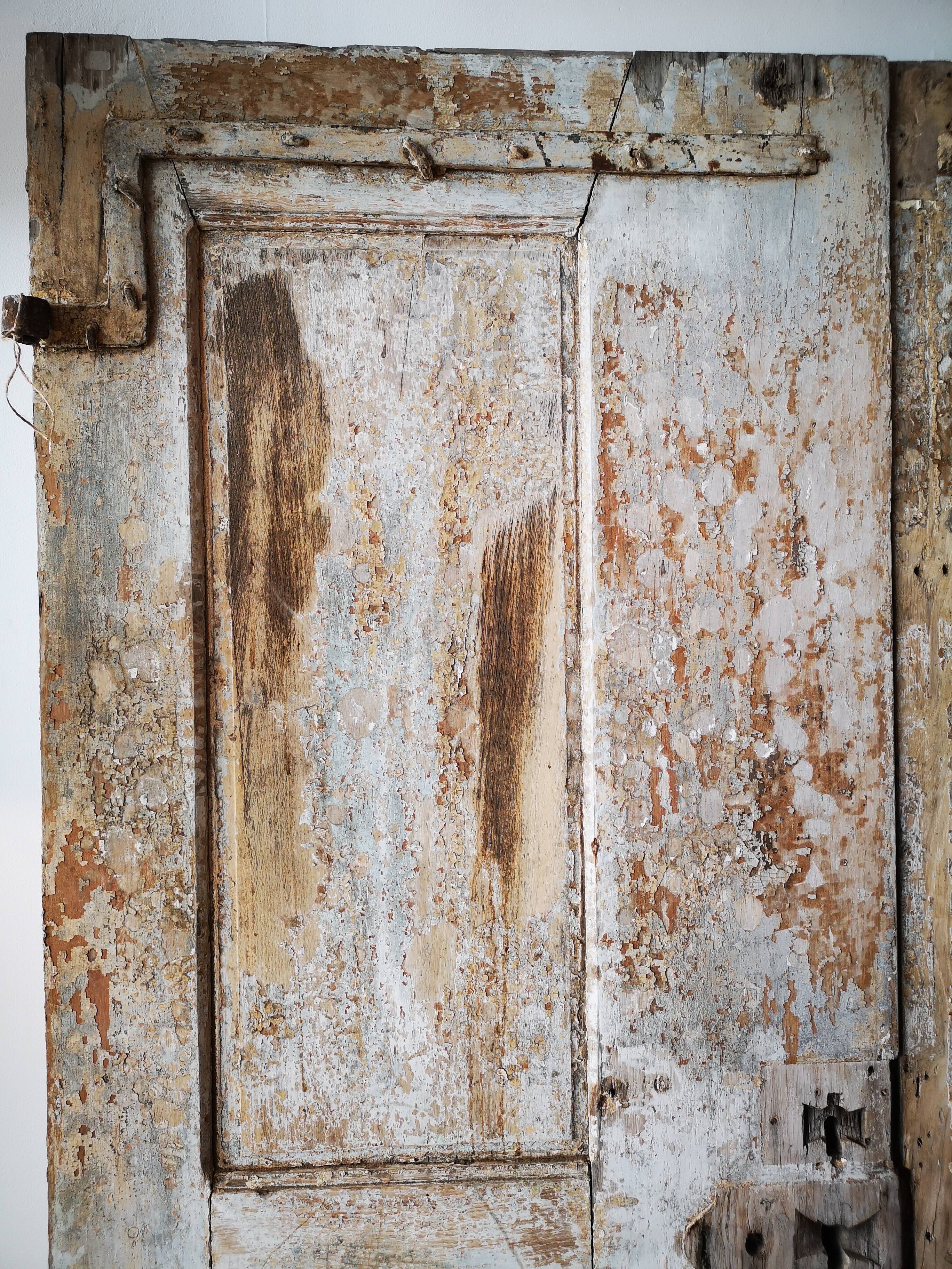 Double entrance gates, solid oak, 19th century