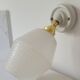 Porcelain and glass wall lamp