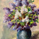Painting Still Life with Lilacs 20th Century