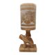 Vintage alabaster table lamp with elephant 1960s