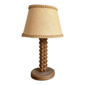 Charles Dudouyt style wooden lamp