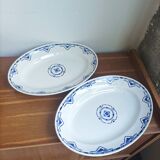 Grands plats de service Art déco faïence St Amand