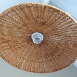 Vintage wicker hanging lamp