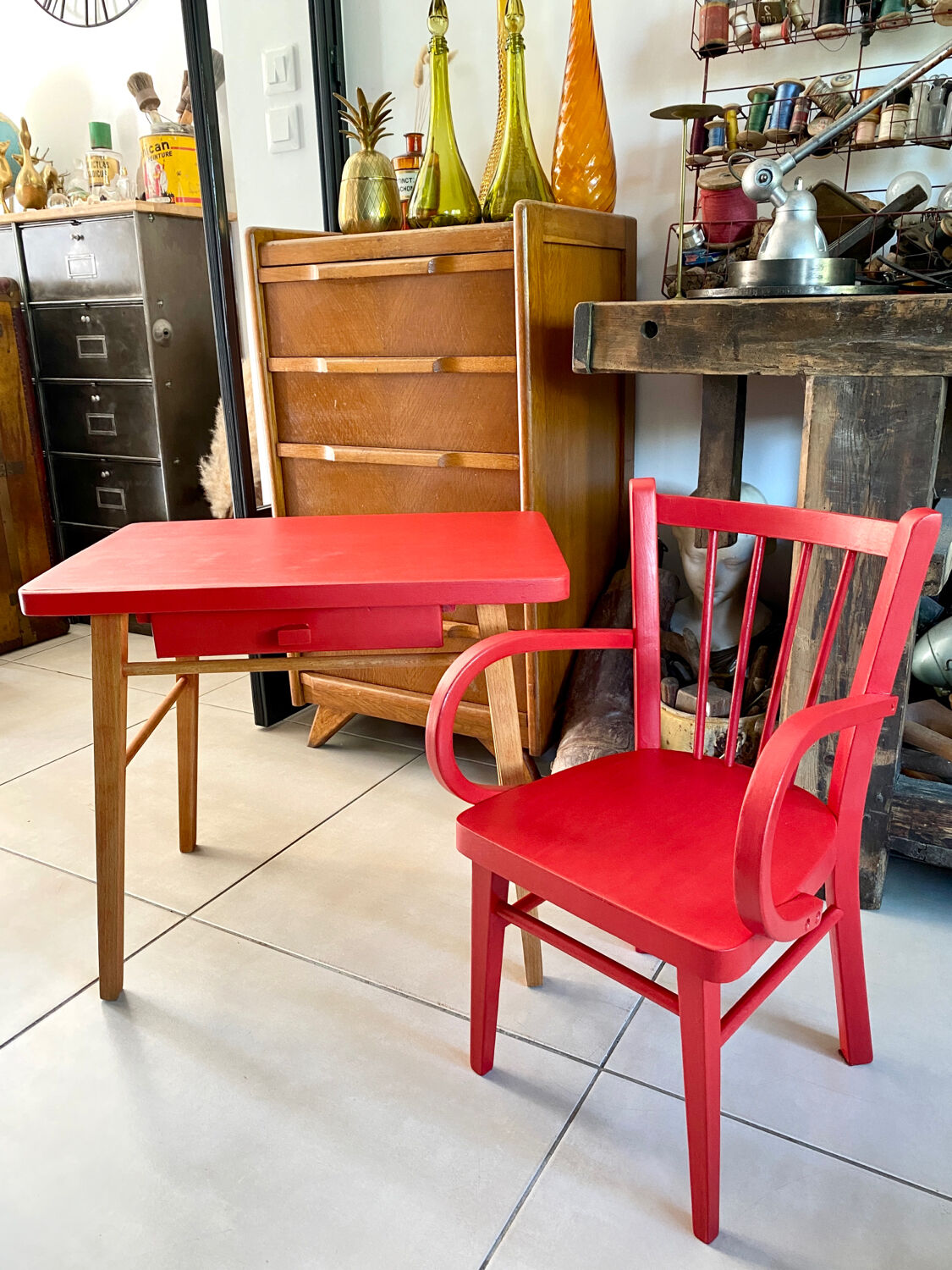 Baumann desk and children's chair set