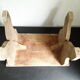 Antique bench stool in solid wood