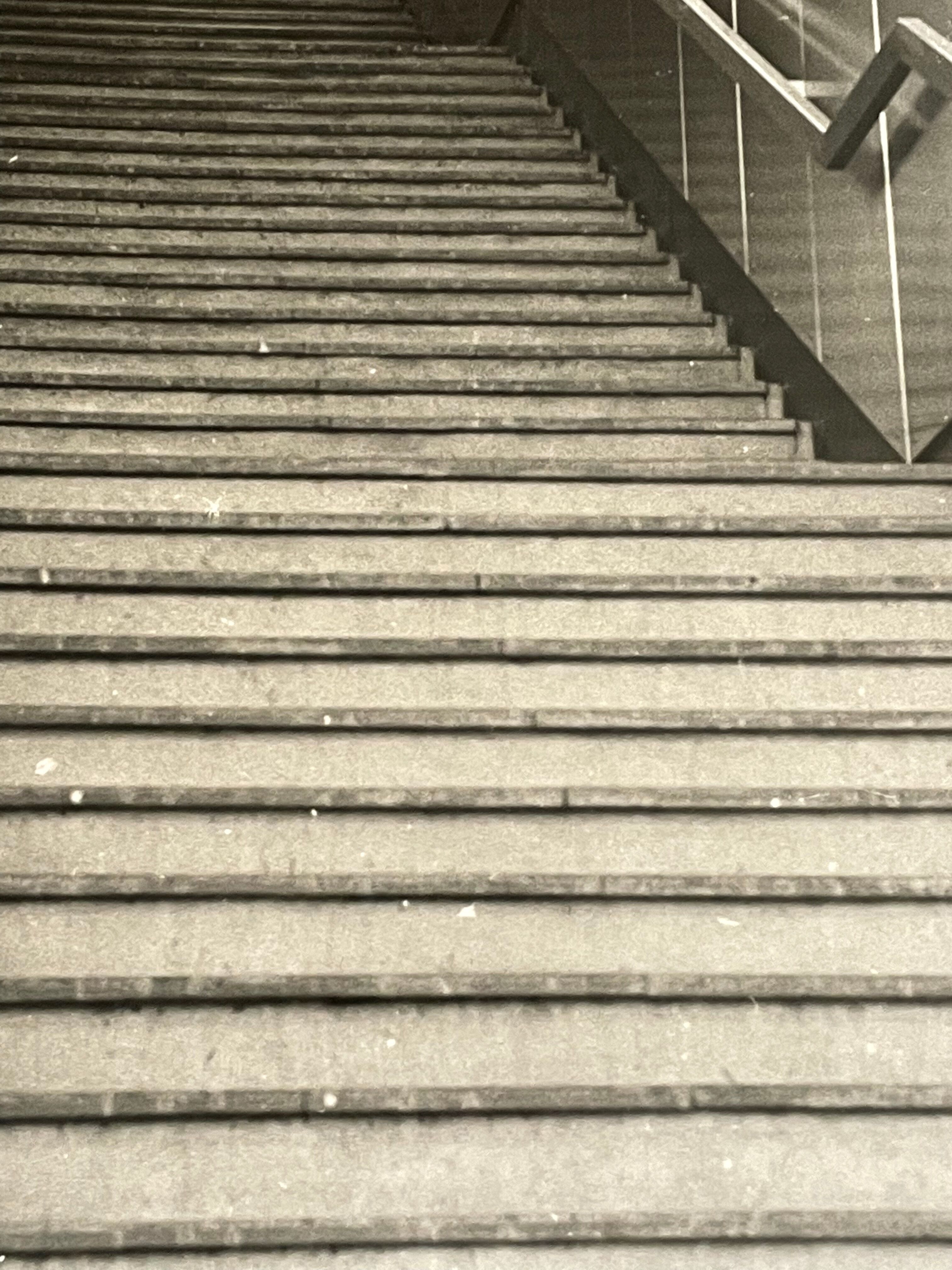 Photograph black and white silver print circa 1970 metro