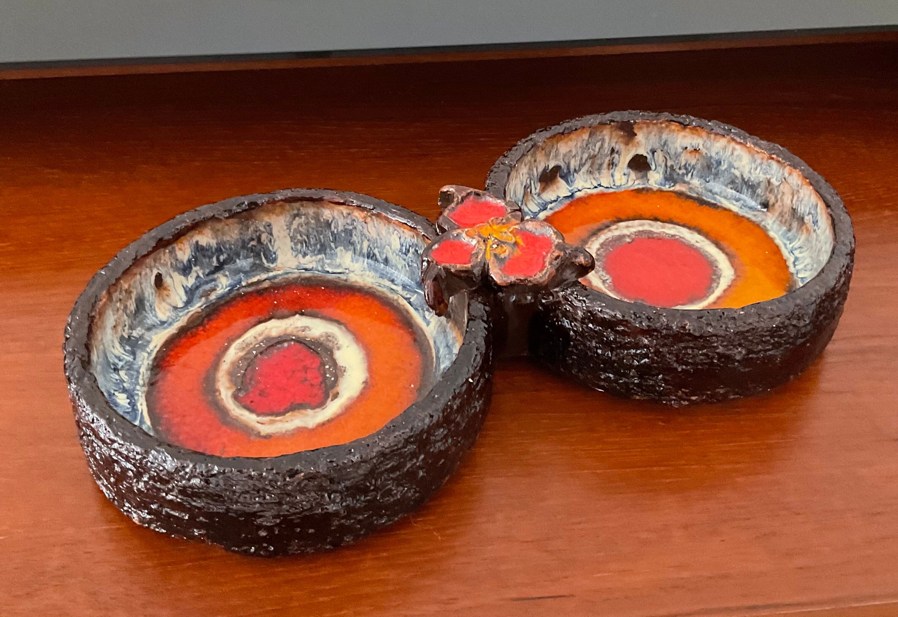 Vintage enamelled ceramic pocket empty from the 60s and 70s