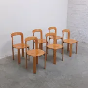 Set of 6 'Rey' chairs by Bruno Rey for Dietiker Switzerland, 1971