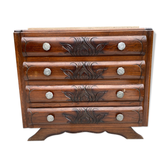 Commode années 30/40 marbre rose