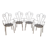 Chaises de jardin en fer forgé