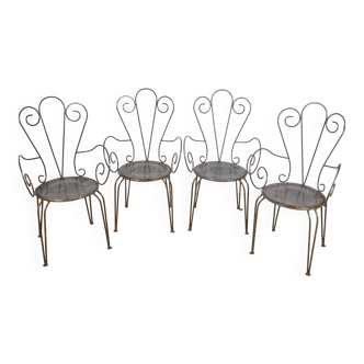 Chaises de jardin en fer forgé