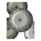 "Henriette" - 6 flat plates made of ironstone HB Choisy-le-Roi