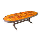 1960s industrial ceramic and steel coffee table !!!