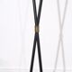 Vintage floor lamp in metal and brass and glass 1950